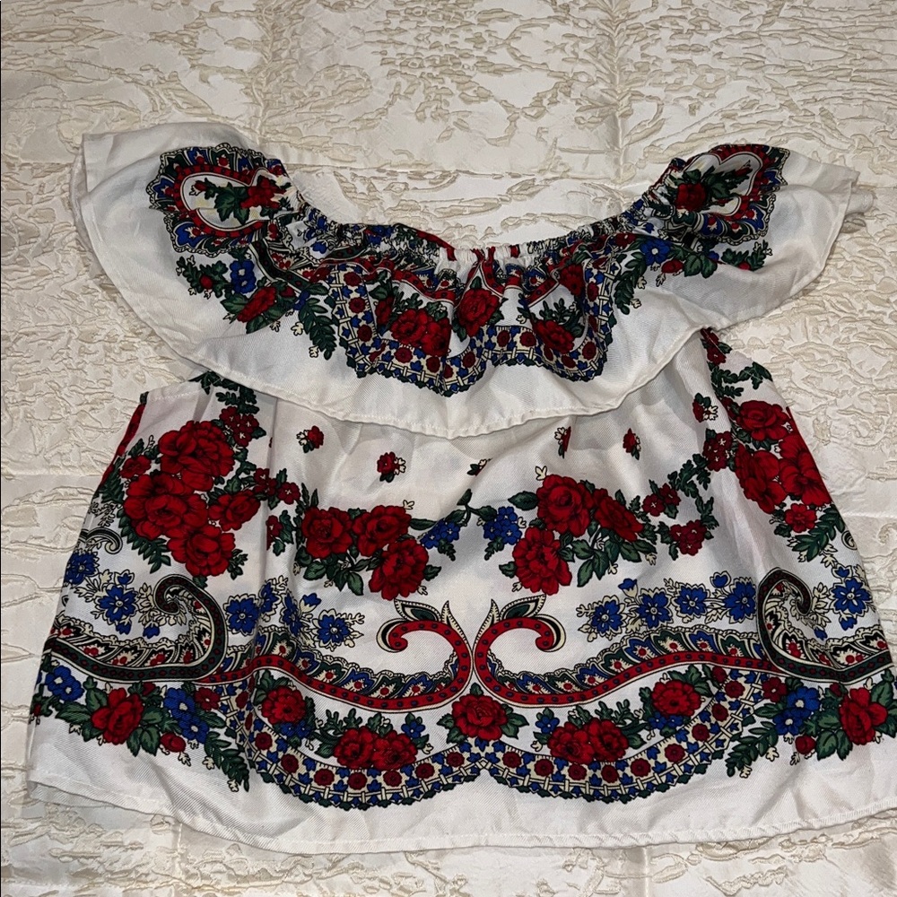 Vibrant Floral Paisley Scarf
